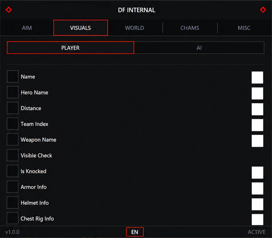 Delta Force ESP menu